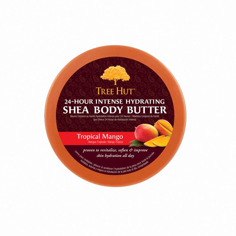 树上小屋高保湿牛油果滋养润肤霜（热带芒果香型）Tree Hut 24 Hour Intense Hydrating Shea Body Butter Tropical Mang