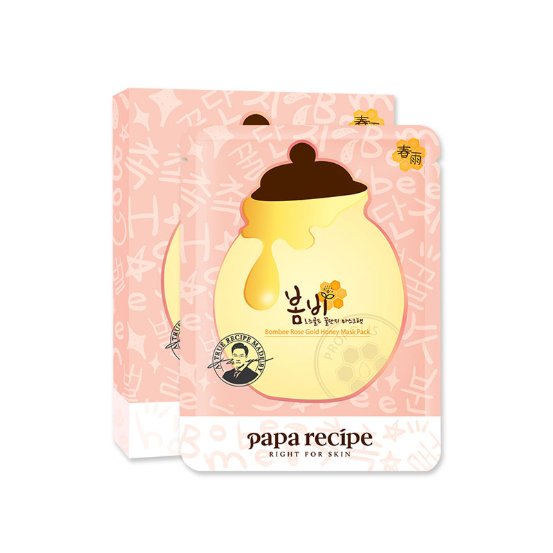 Paparecipe 春雨玫瑰黄金蜂蜜面膜Paparecipe Bombee Rose Gold Honey Mask Pack