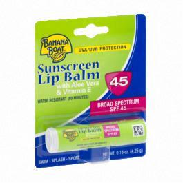 Banana Boat Sunscreen Lip Balm, SPF 45