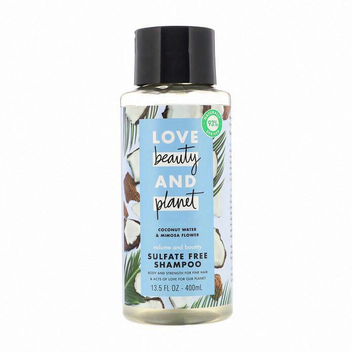 LOVE BEAUTY AND PLANET VOLUME AND BOUNTY SHAMPOO COCONUT WATER MIMOSA FLOWER 13.5 FL OZ